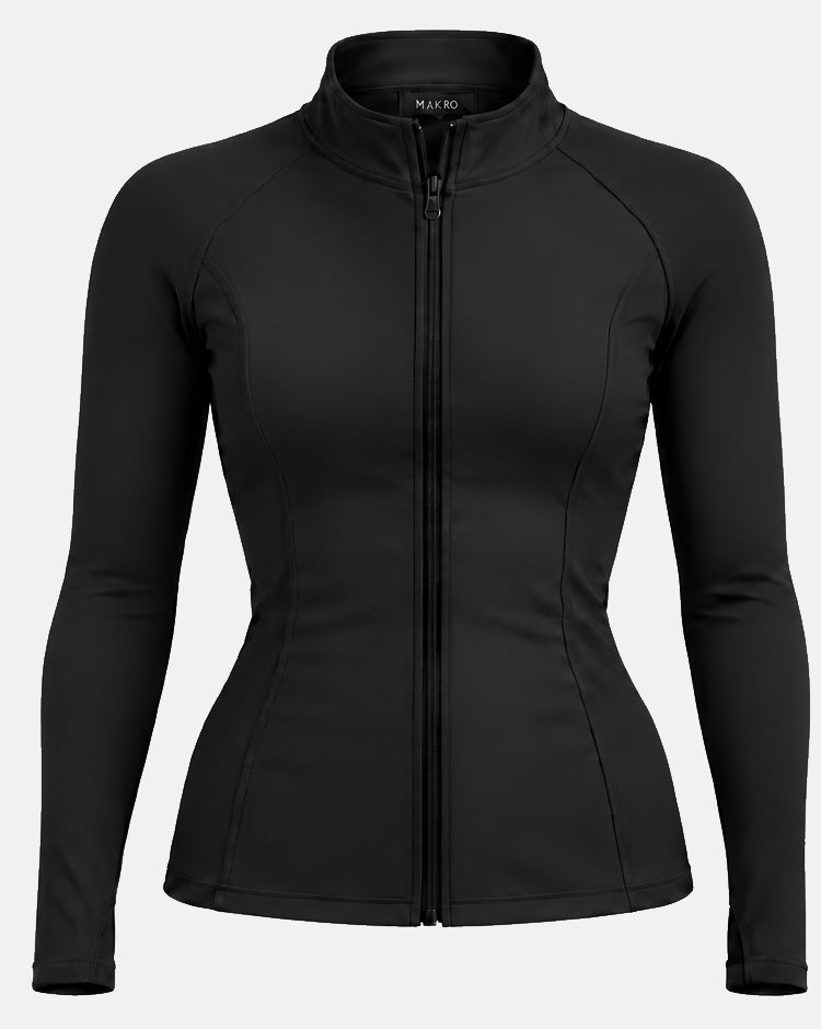 Training Jacket Carbon Black Front view