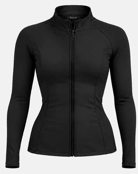 Training Jacket Carbon Black Front view